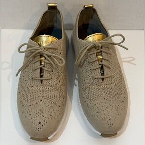 Cole Haan Zerogrand Stitchlite Tan Gold Sneakers